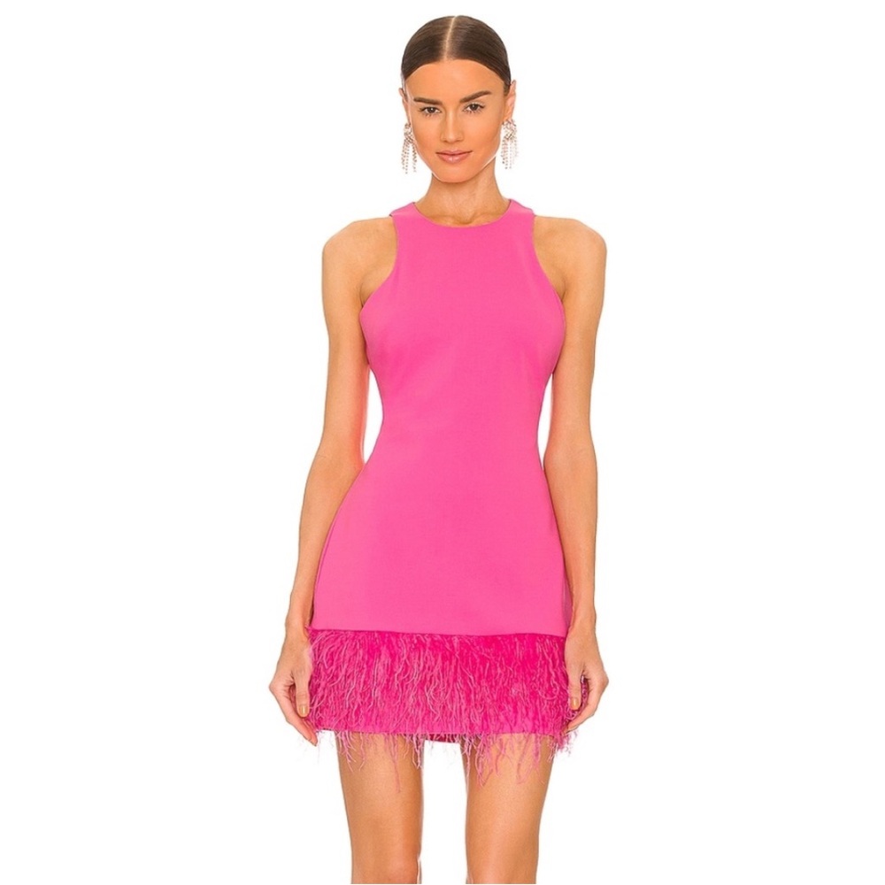 Likely Kids Fuchsia Feather Hem Dress